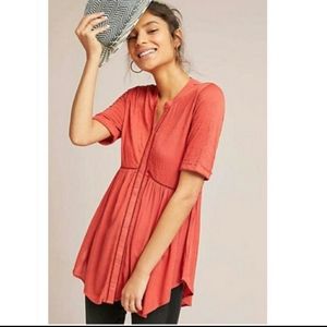 Anthropologie Akemi + Kin Veria peplum swing tunic half sleeve sz XS